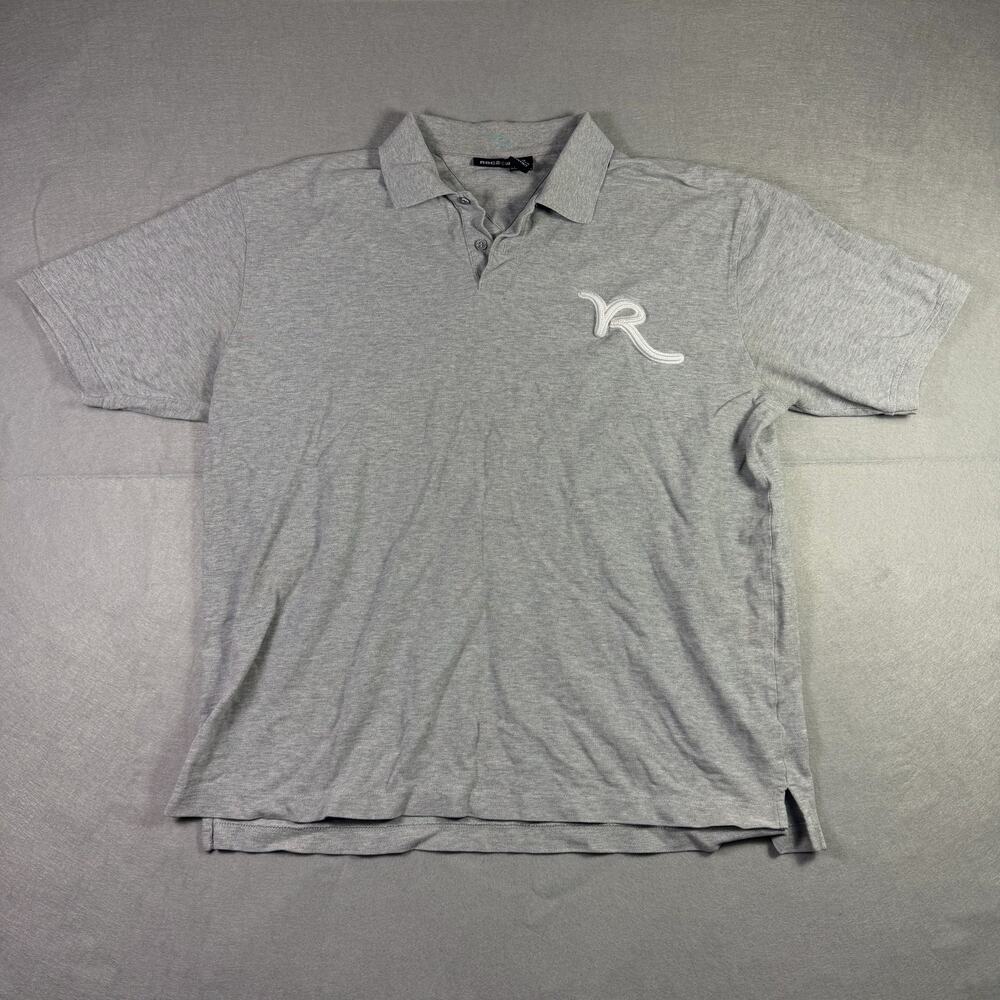Rocawear Men’s Gray Short Sleeve Polo Shirt Embroidered Logo Size XL